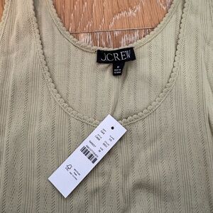 J. Crew Sage Green Textured Tank Top
